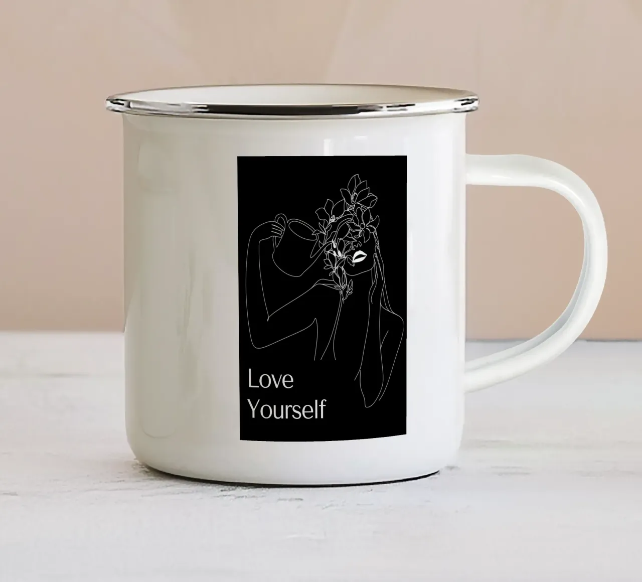 Love Yourself tazza in smalto da Dreamer10