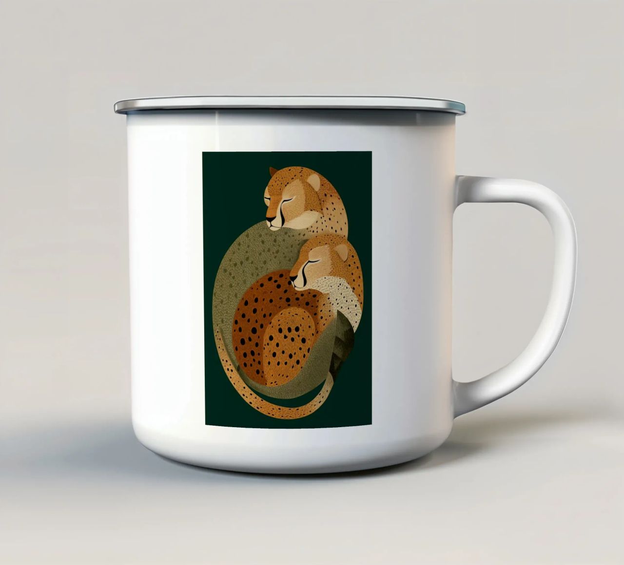 Edle Geparde tazza in smalto da Carinaprint