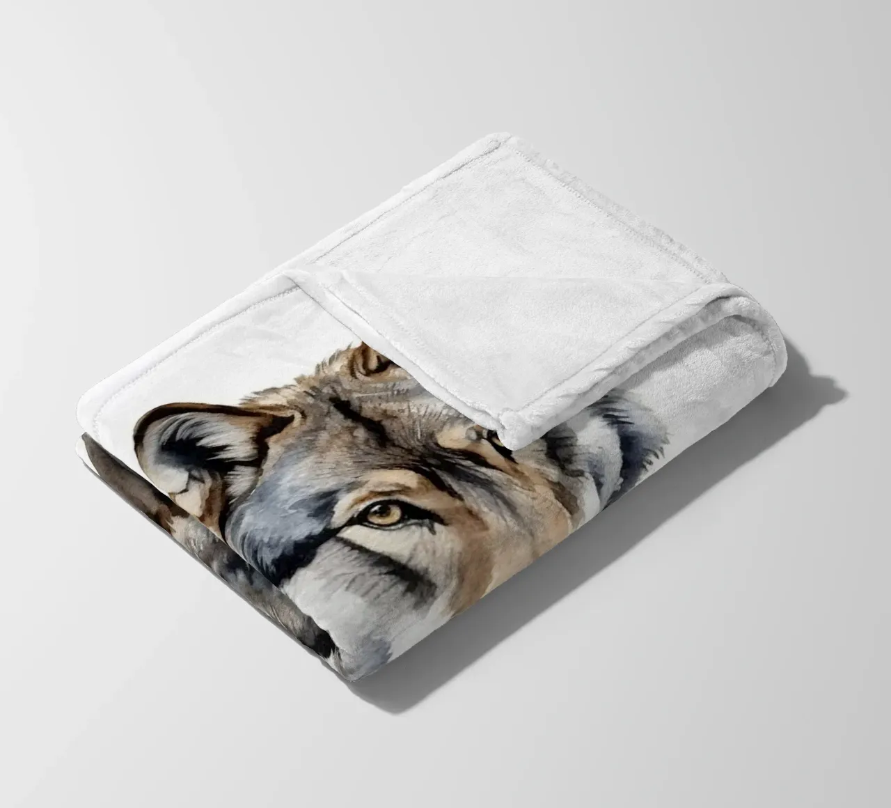 Lupo acquatico coperta in pile da Carinaprint