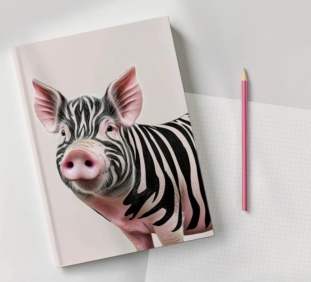 The zebra pig notebook by Carinaprint
