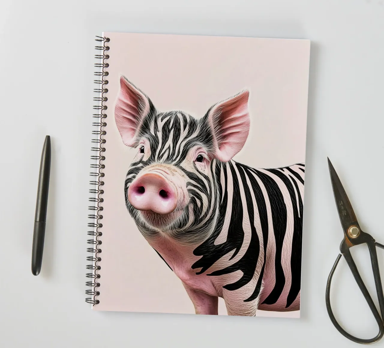 The zebra pig spiral notebook by Carinaprint