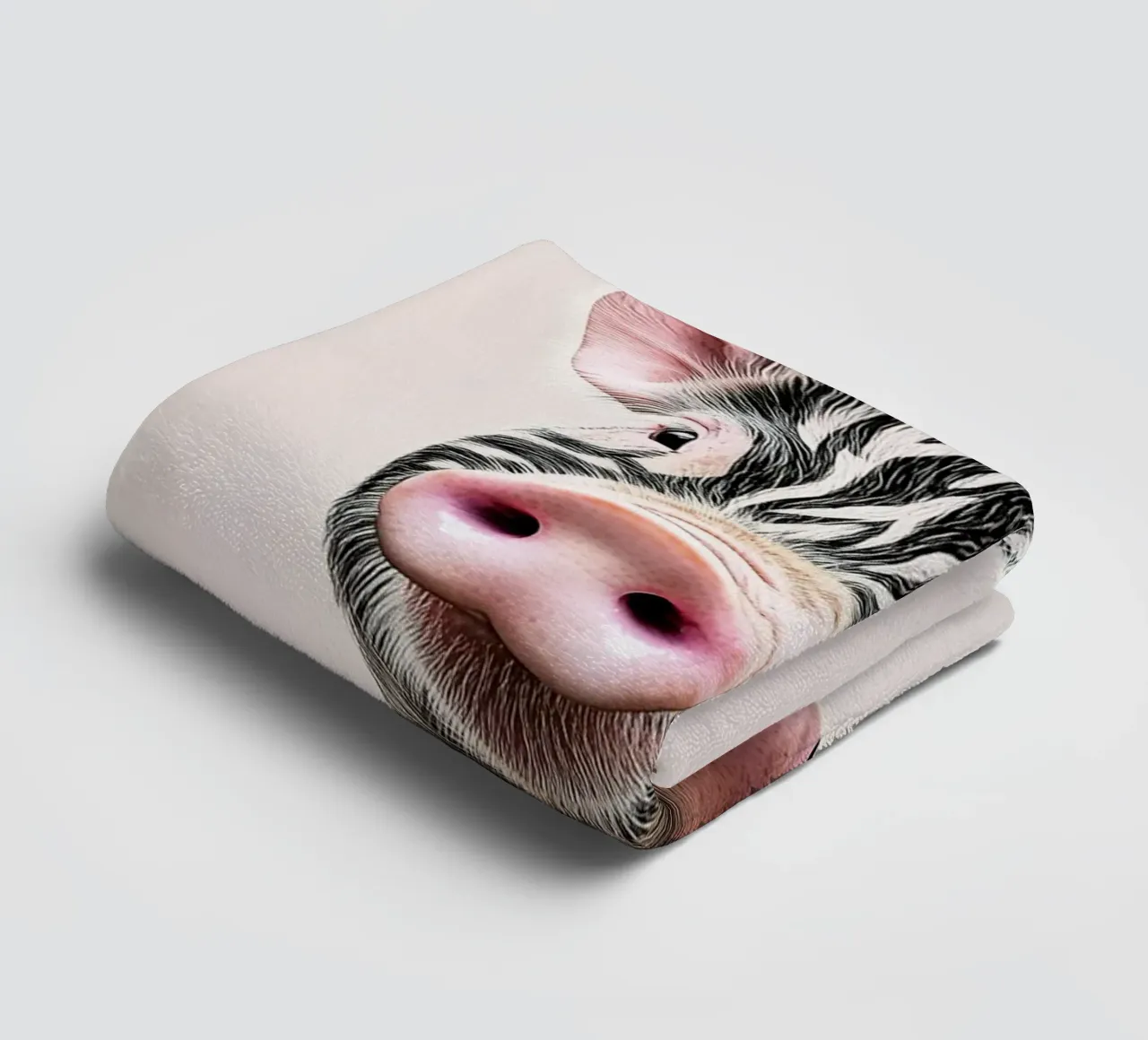 The zebra pig towel by Carinaprint