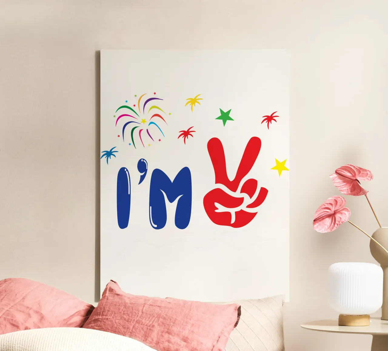 2nd Birthday Custom Art Design canvas with Floater frame by PitaraS