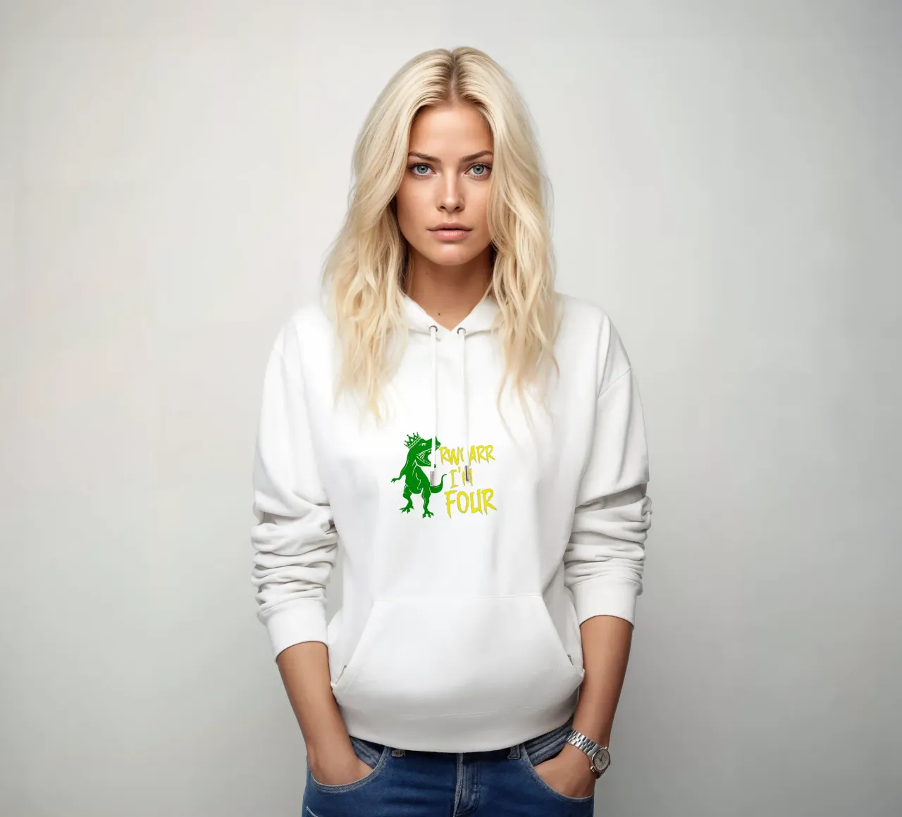 Design artistico personalizzato per il 4° compleanno felpa con cappuccio da PitaraS