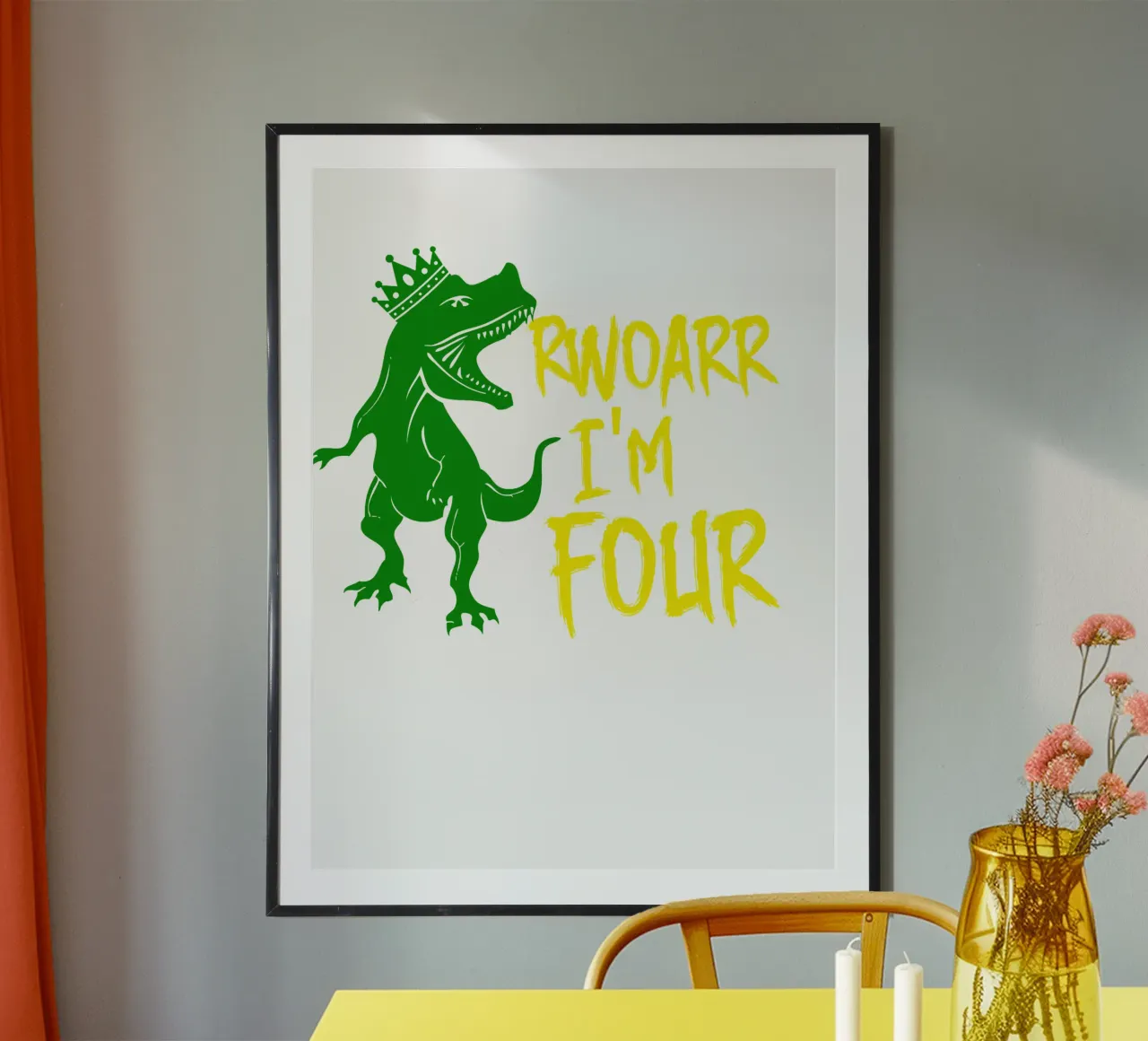 Design artistico personalizzato per il 4° compleanno carta hahnemühle da PitaraS