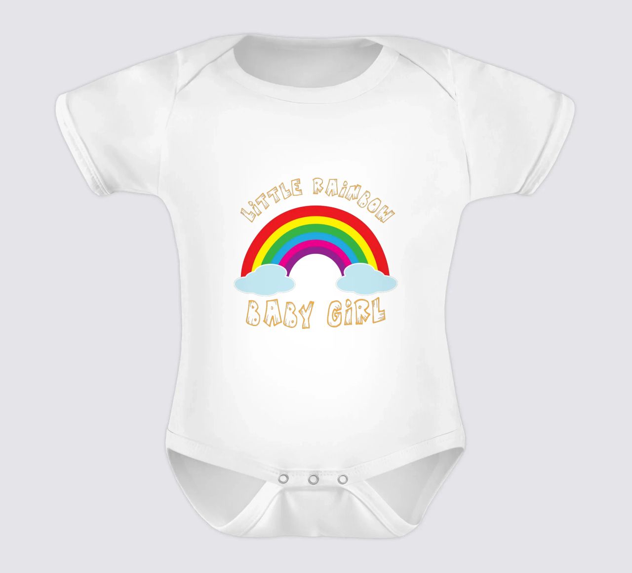 piccolo arcobaleno divertente design artistico body neonato maniche corte da BlogSawoo