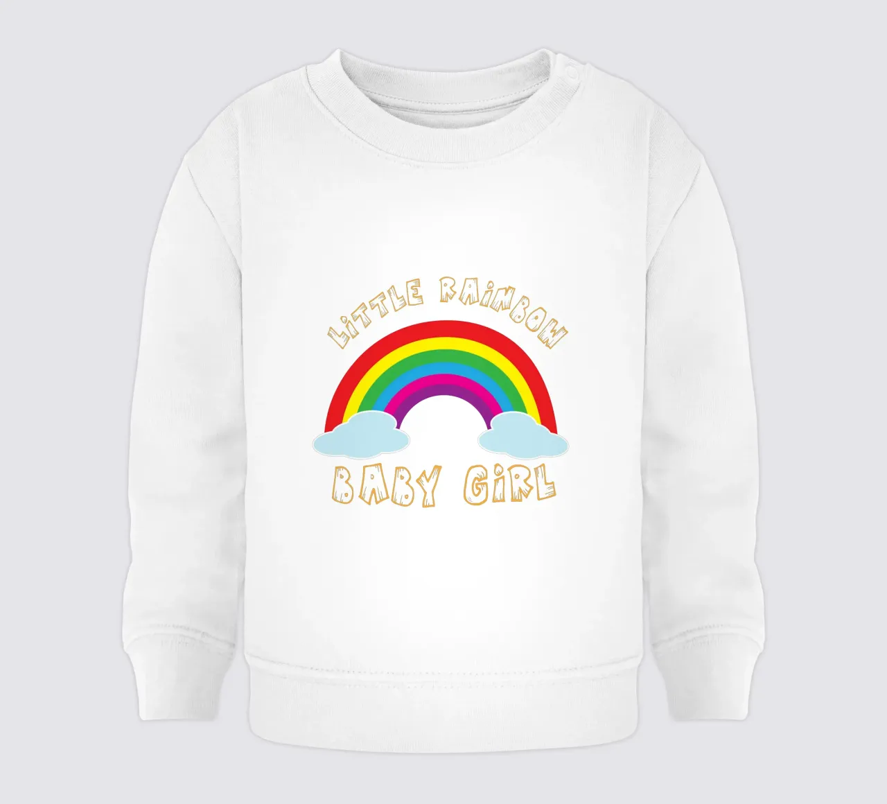 piccolo arcobaleno divertente design artistico felpa neonato da BlogSawoo