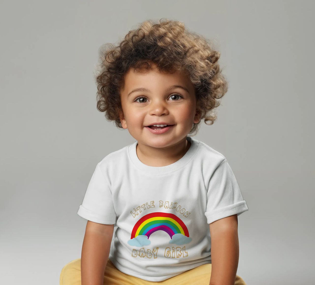 piccolo arcobaleno divertente design artistico maglietta neonato da BlogSawoo