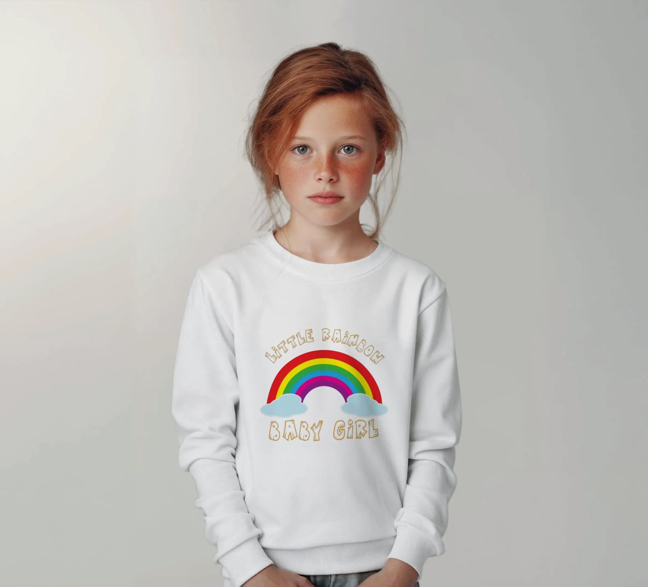 piccolo arcobaleno divertente design artistico felpa bambino da BlogSawoo