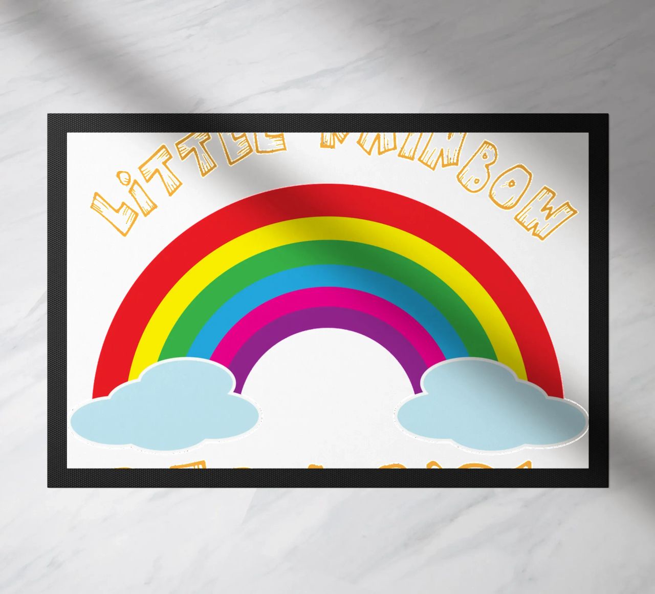 piccolo arcobaleno divertente design artistico zerbino da BlogSawoo
