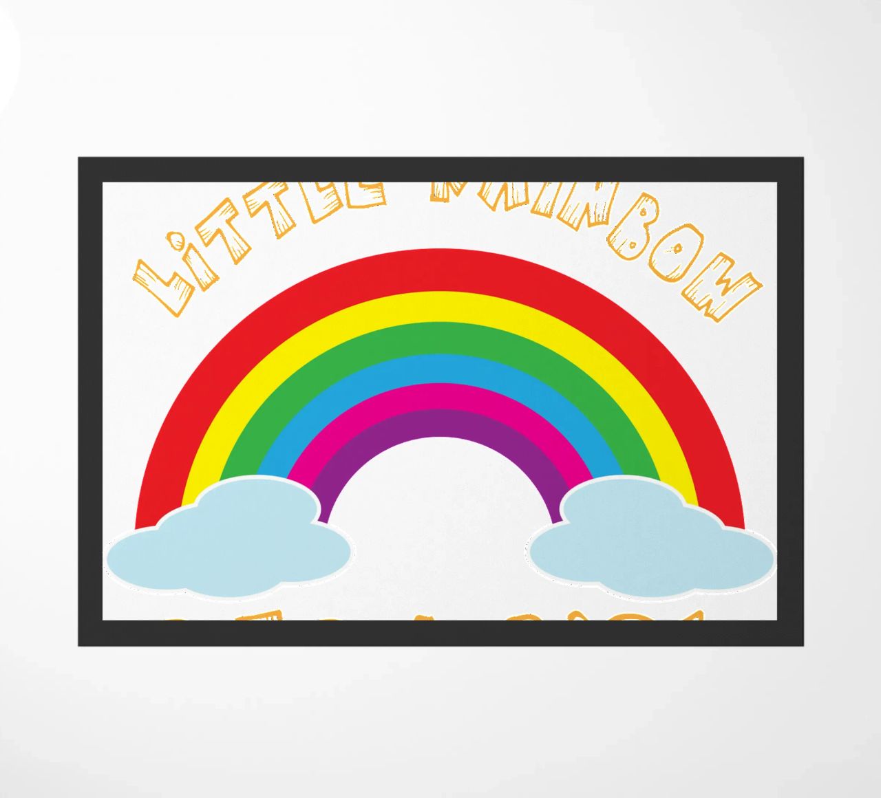 piccolo arcobaleno divertente design artistico zerbino da BlogSawoo