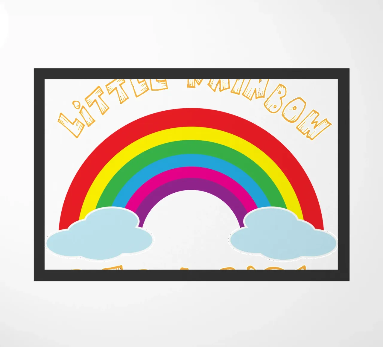 piccolo arcobaleno divertente design artistico zerbino da BlogSawoo