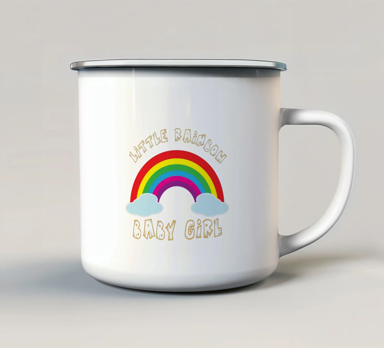 piccolo arcobaleno divertente design artistico tazza in smalto da BlogSawoo