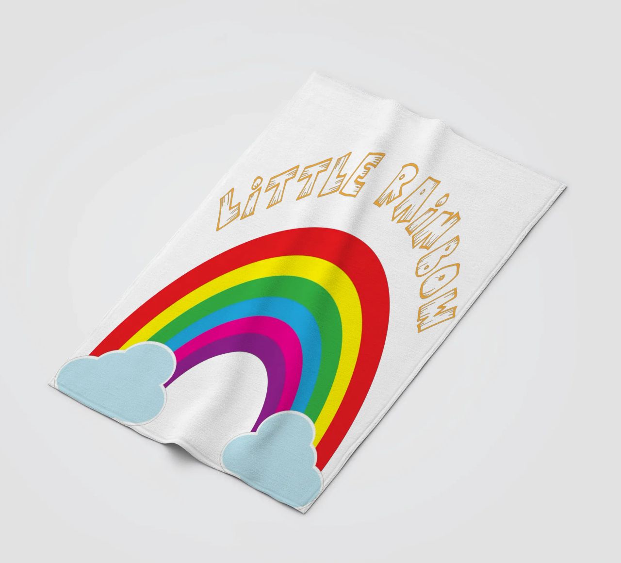 piccolo arcobaleno divertente design artistico coperta in pile da BlogSawoo