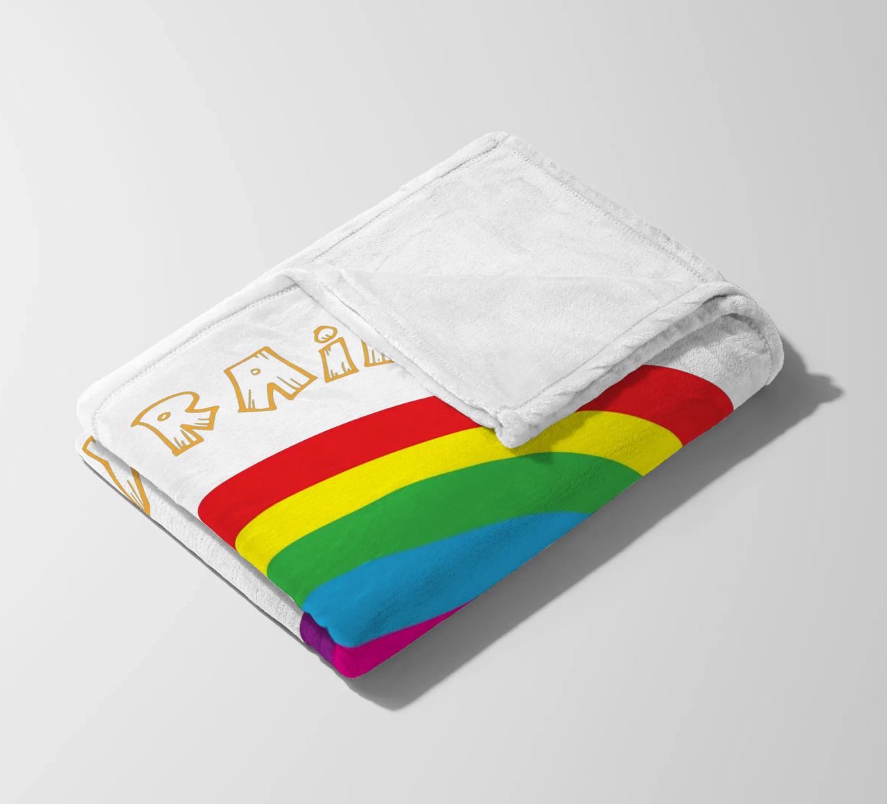 piccolo arcobaleno divertente design artistico coperta in pile da BlogSawoo