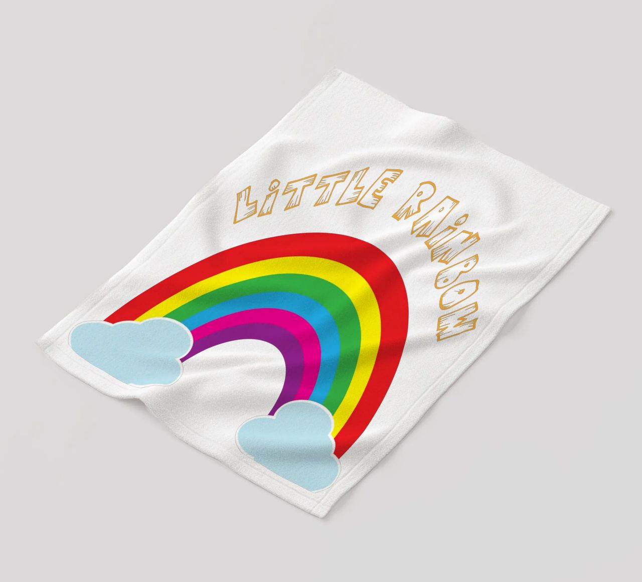 piccolo arcobaleno divertente design artistico coperta in pile da BlogSawoo