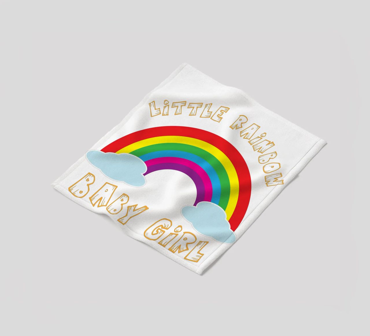 piccolo arcobaleno divertente design artistico coperta in pile da BlogSawoo