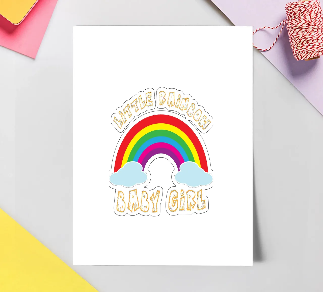 kleiner Regenbogen lustiges Kunstdesign Stickerbogen von BlogSawoo