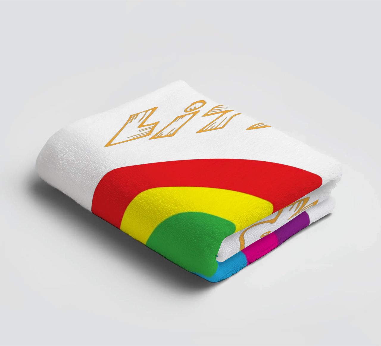 piccolo arcobaleno divertente design artistico asciugamano da bagno da BlogSawoo
