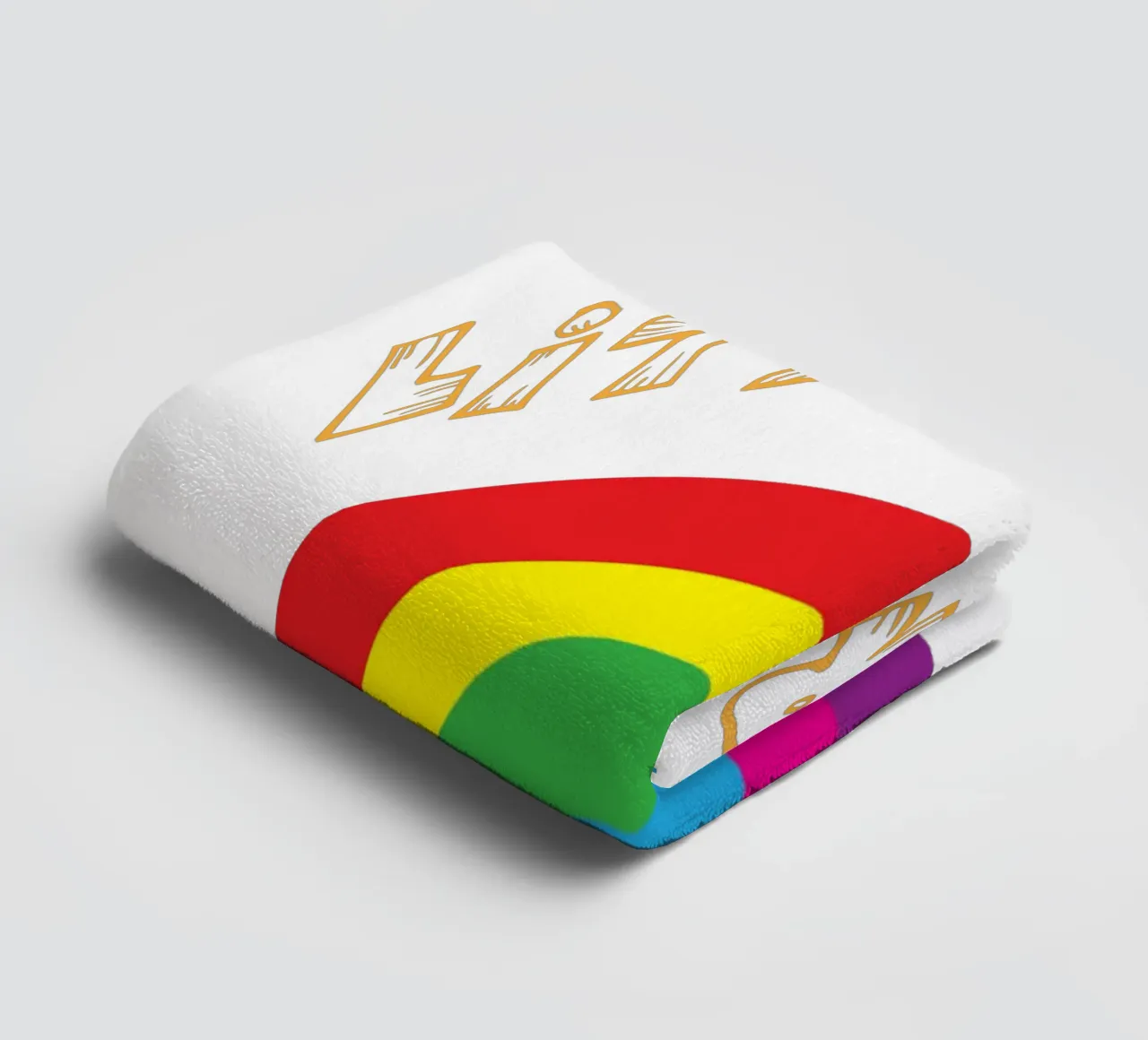 kleiner Regenbogen lustiges Kunstdesign Handtuch von BlogSawoo