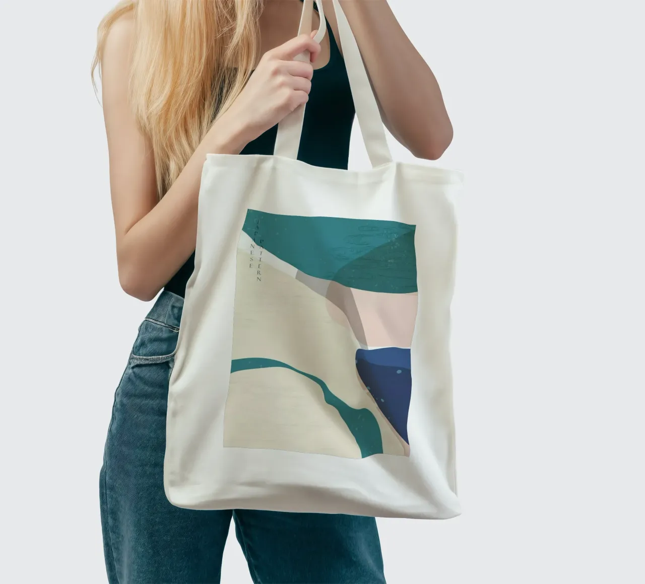 Japanese Pattern I borsa in juta da Pure