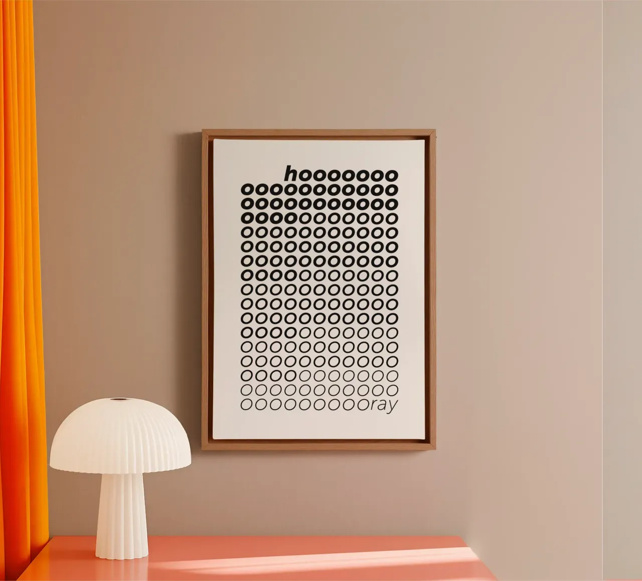 hoooray tela con Cornice a cassetta da Suuuper Prints
