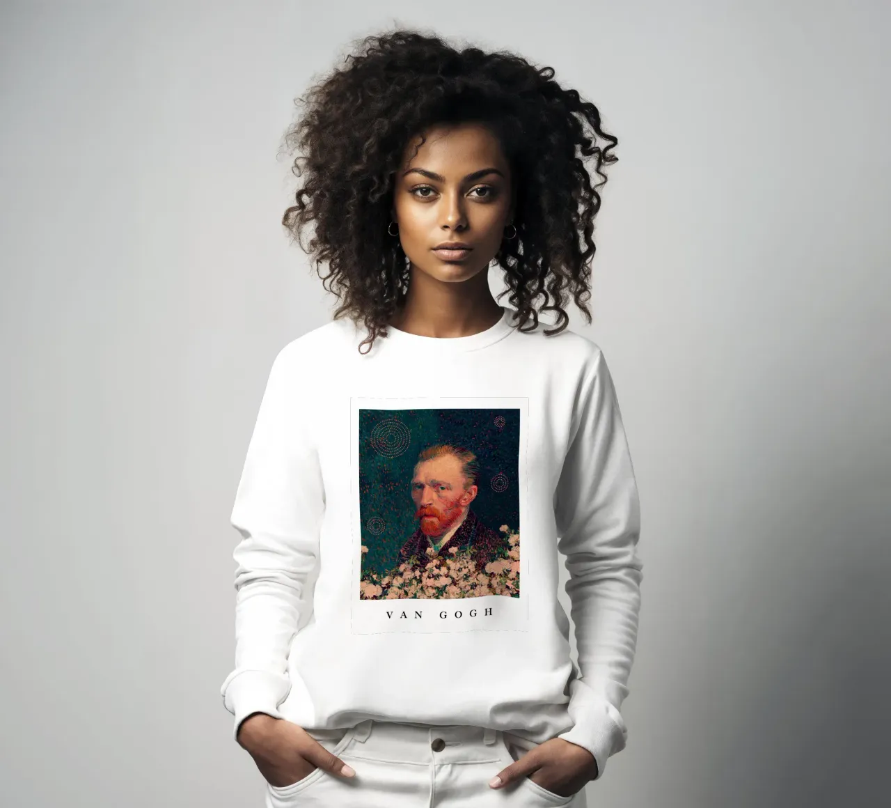 for Vincent Van Gogh with border felpa da Frank Moth