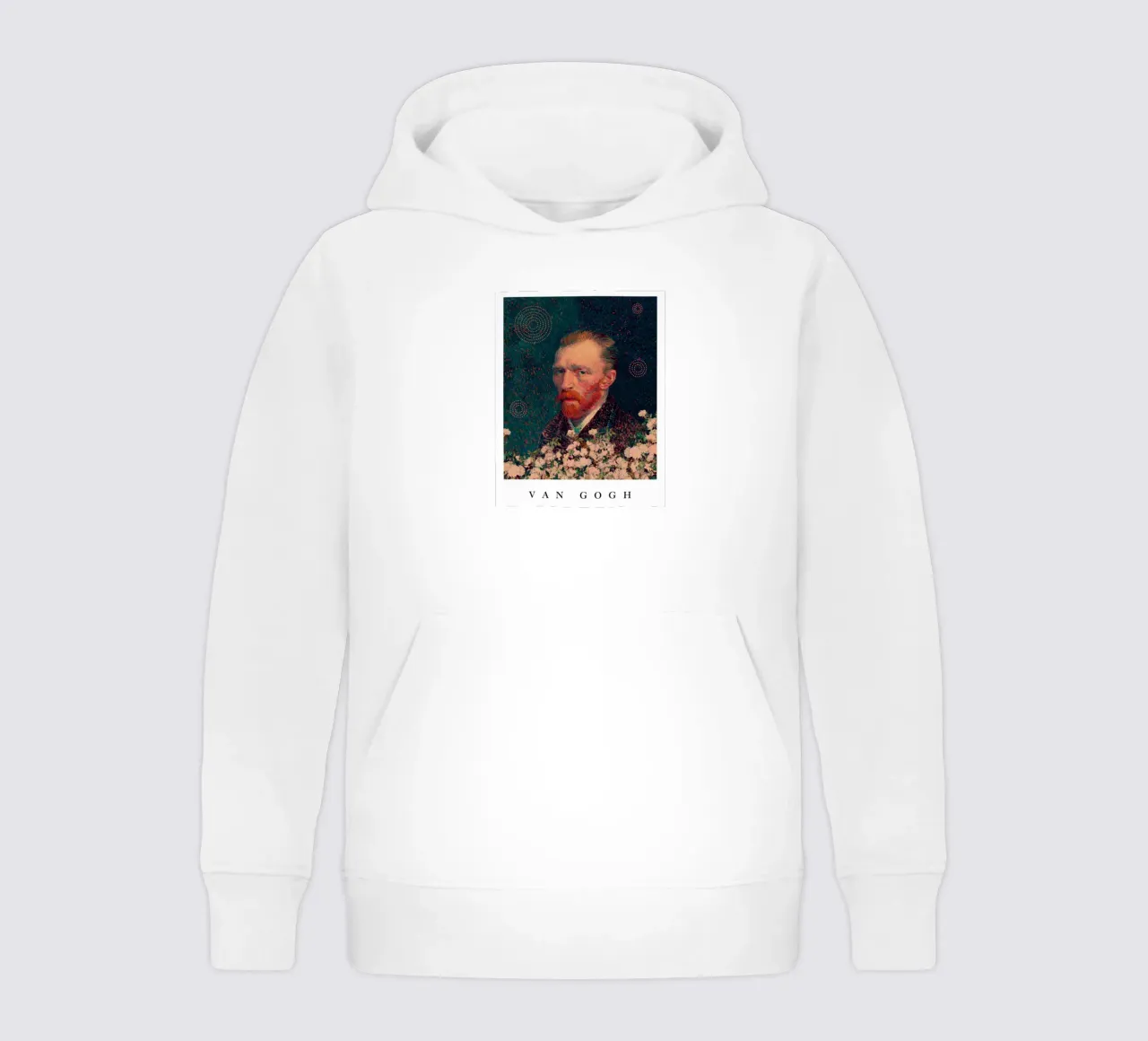 for Vincent Van Gogh with border felpa bambino con cappuccio da Frank Moth