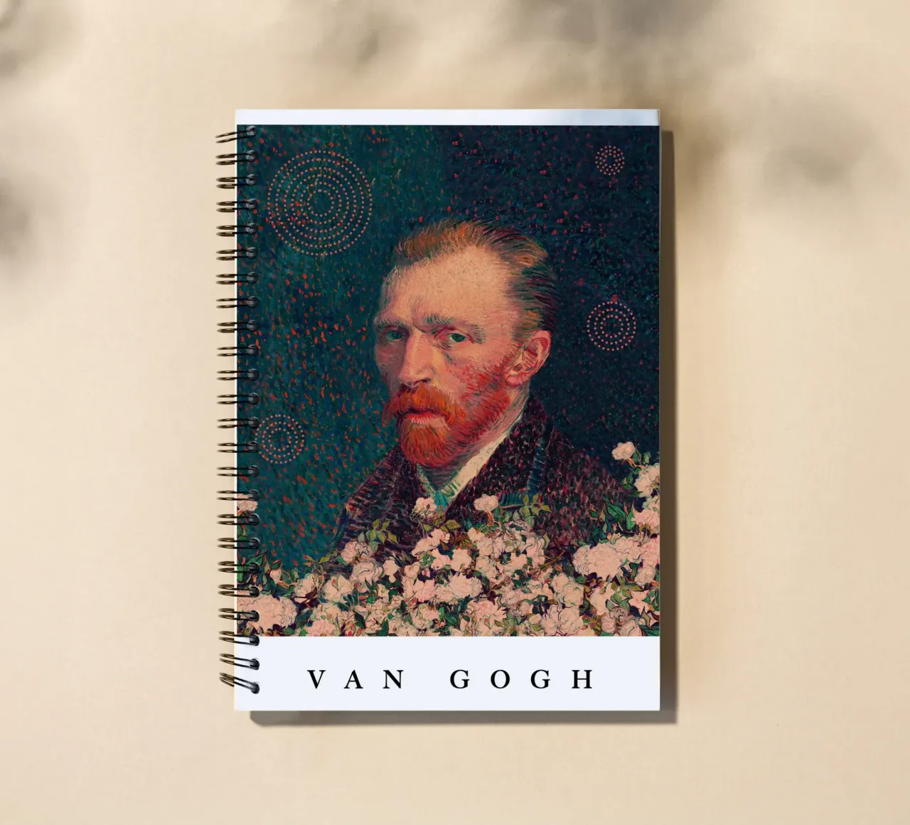 for Vincent Van Gogh with border spiral notebook by Frank Moth
