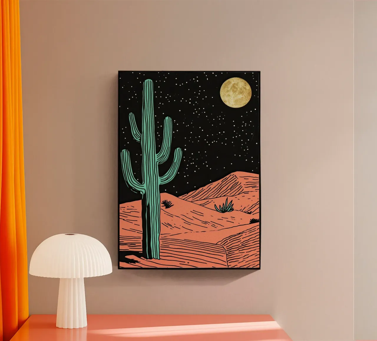 Desert dream acrylic glass by Nikis Art Studio