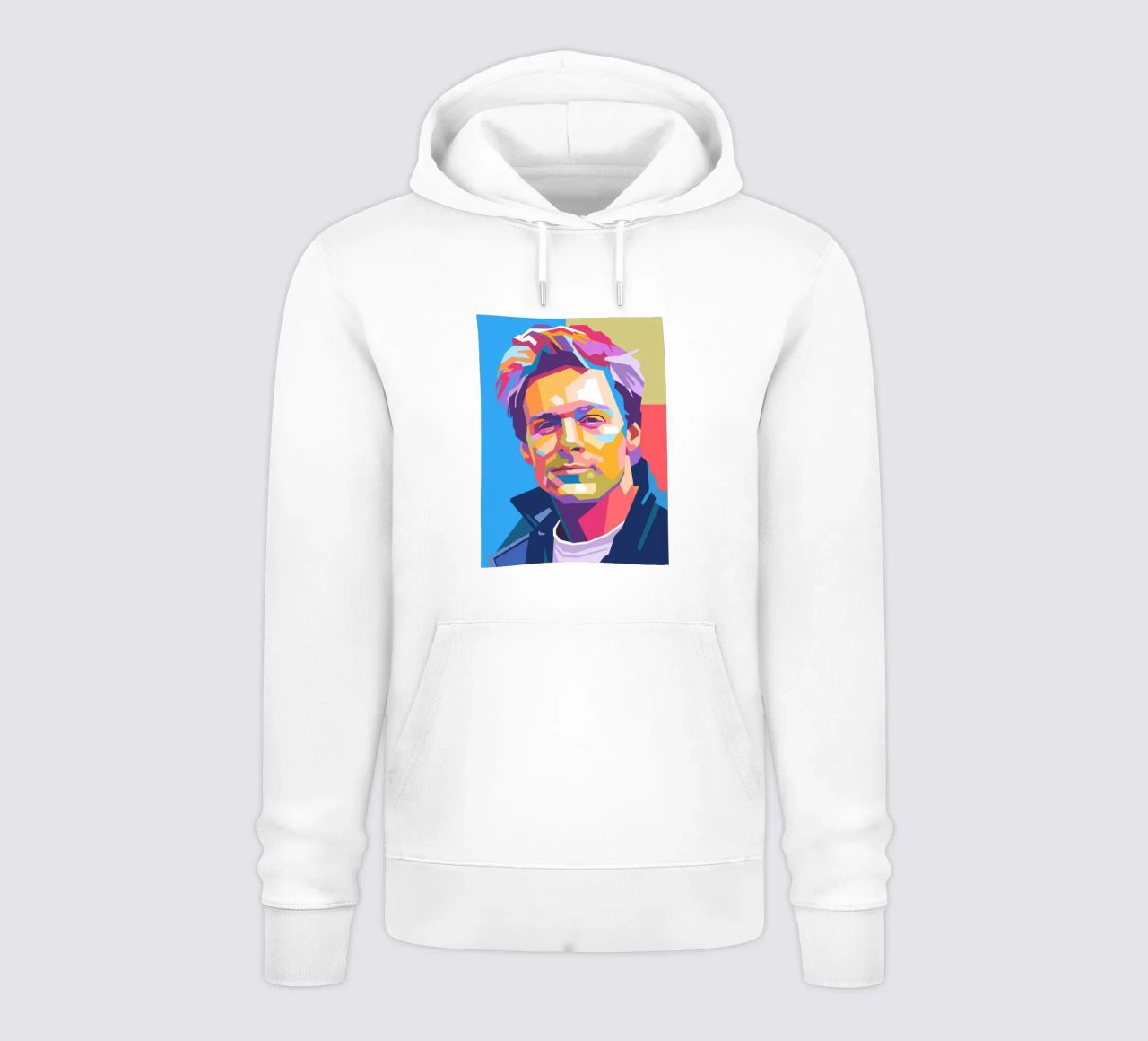 Ritratto pop art di Bryan Adams felpa con cappuccio da Hantamrata