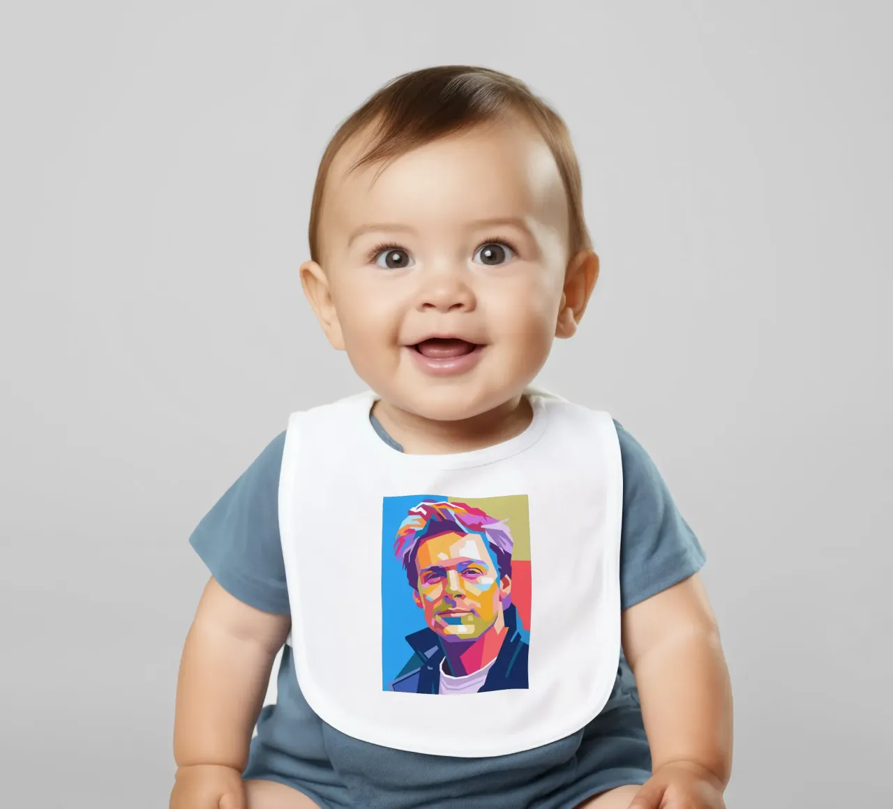 Ritratto pop art di Bryan Adams bavaglino da Hantamrata