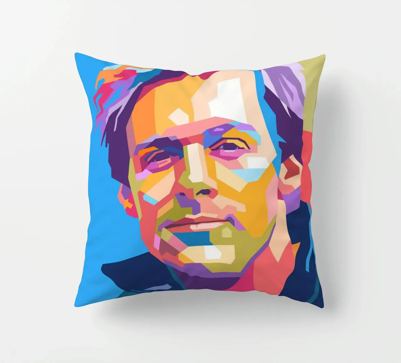 Ritratto pop art di Bryan Adams cuscino da Hantamrata
