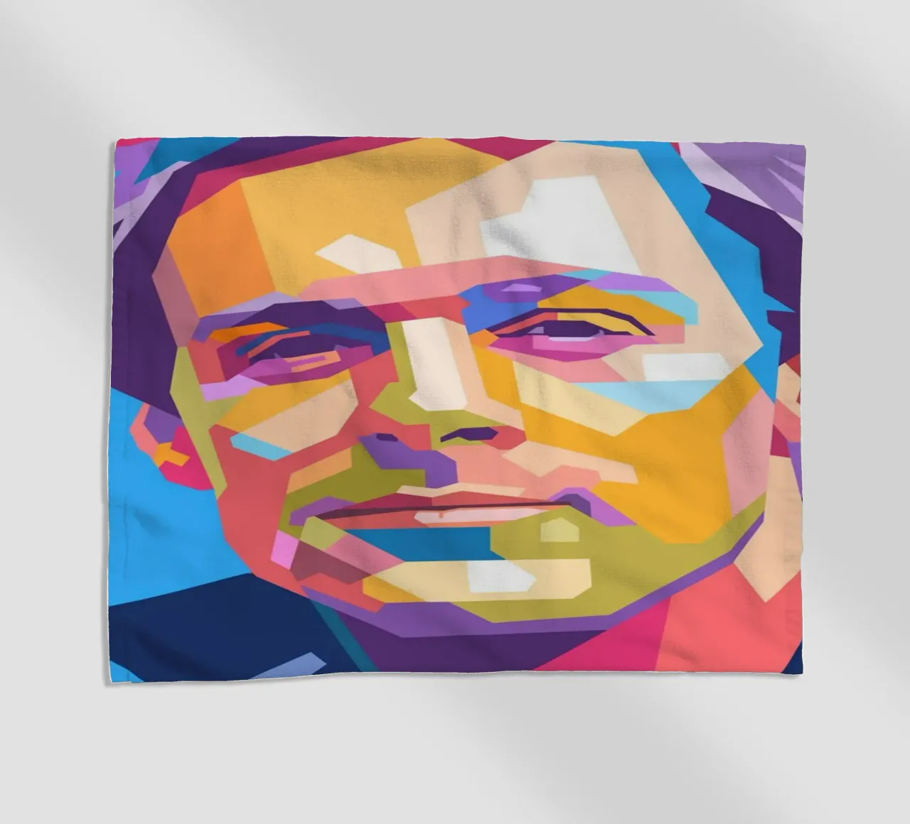Ritratto pop art di Bryan Adams telo mare da Hantamrata