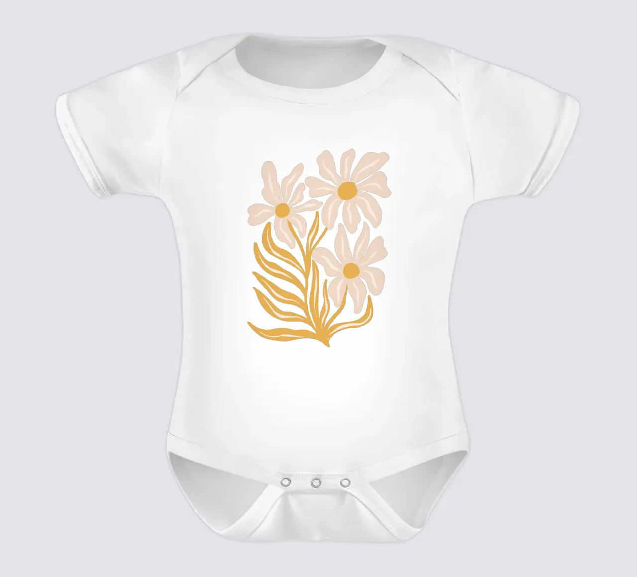 Fiori di terra body neonato maniche corte da Wackapacka