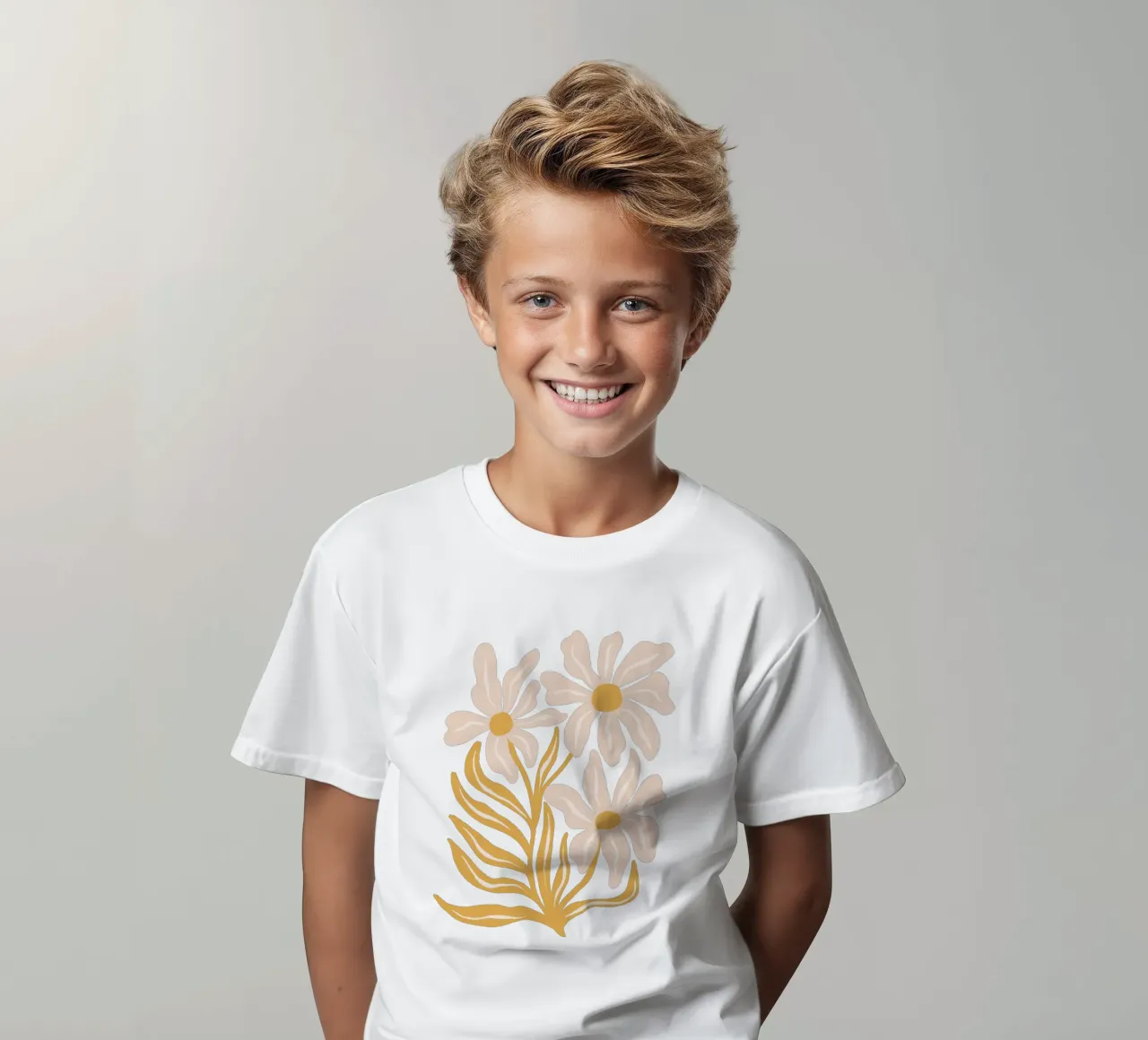 Earthy Flowers kids t-shirt by Wackapacka