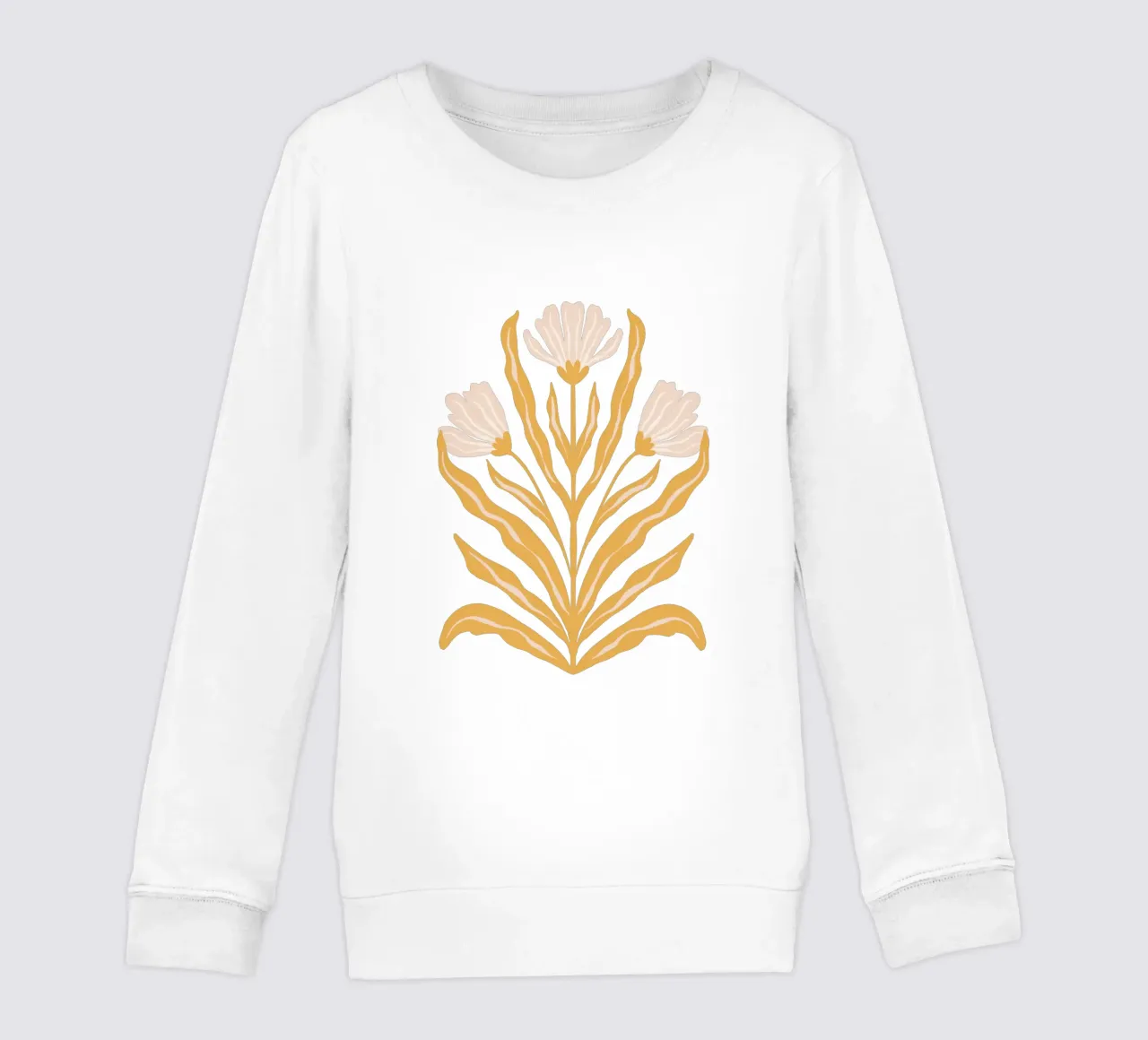 Fiori pastello simmetrici felpa bambino da Wackapacka