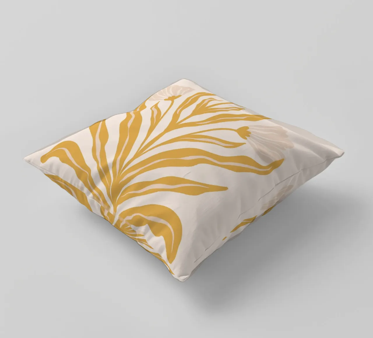 Symmetrical pastel flowers decorative cushion by Wackapacka
