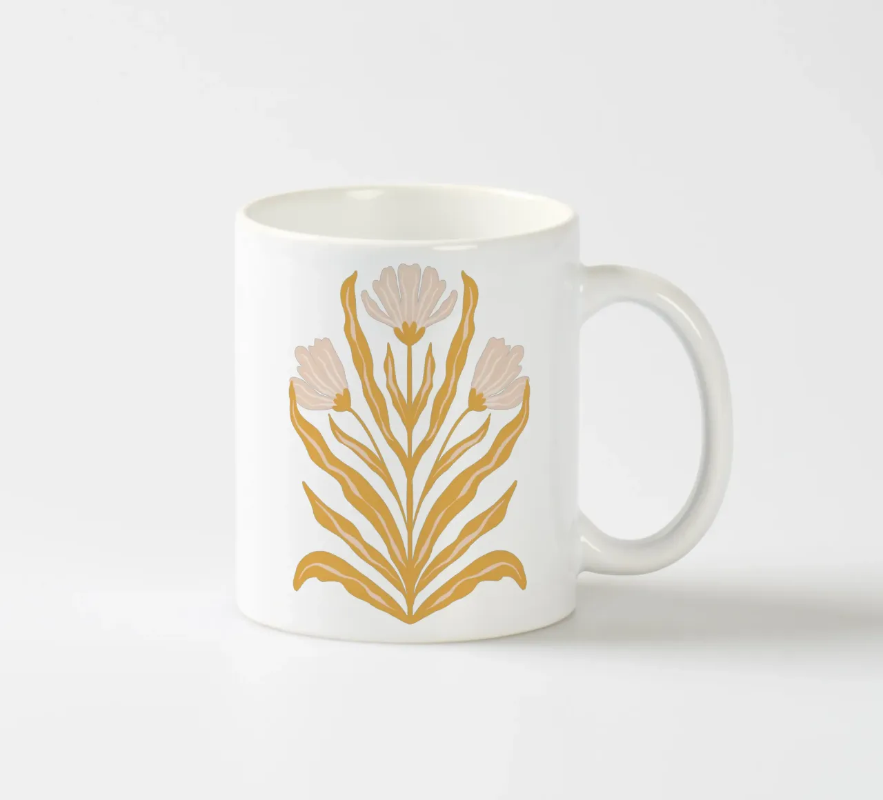 Fiori pastello simmetrici tazza in ceramica da Wackapacka