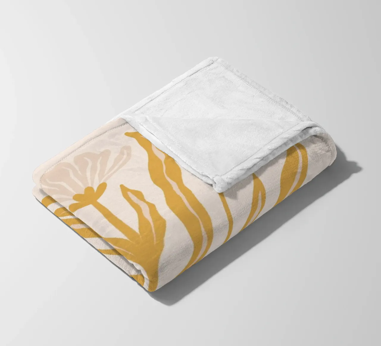 Symmetrical pastel flowers fleece blanket by Wackapacka