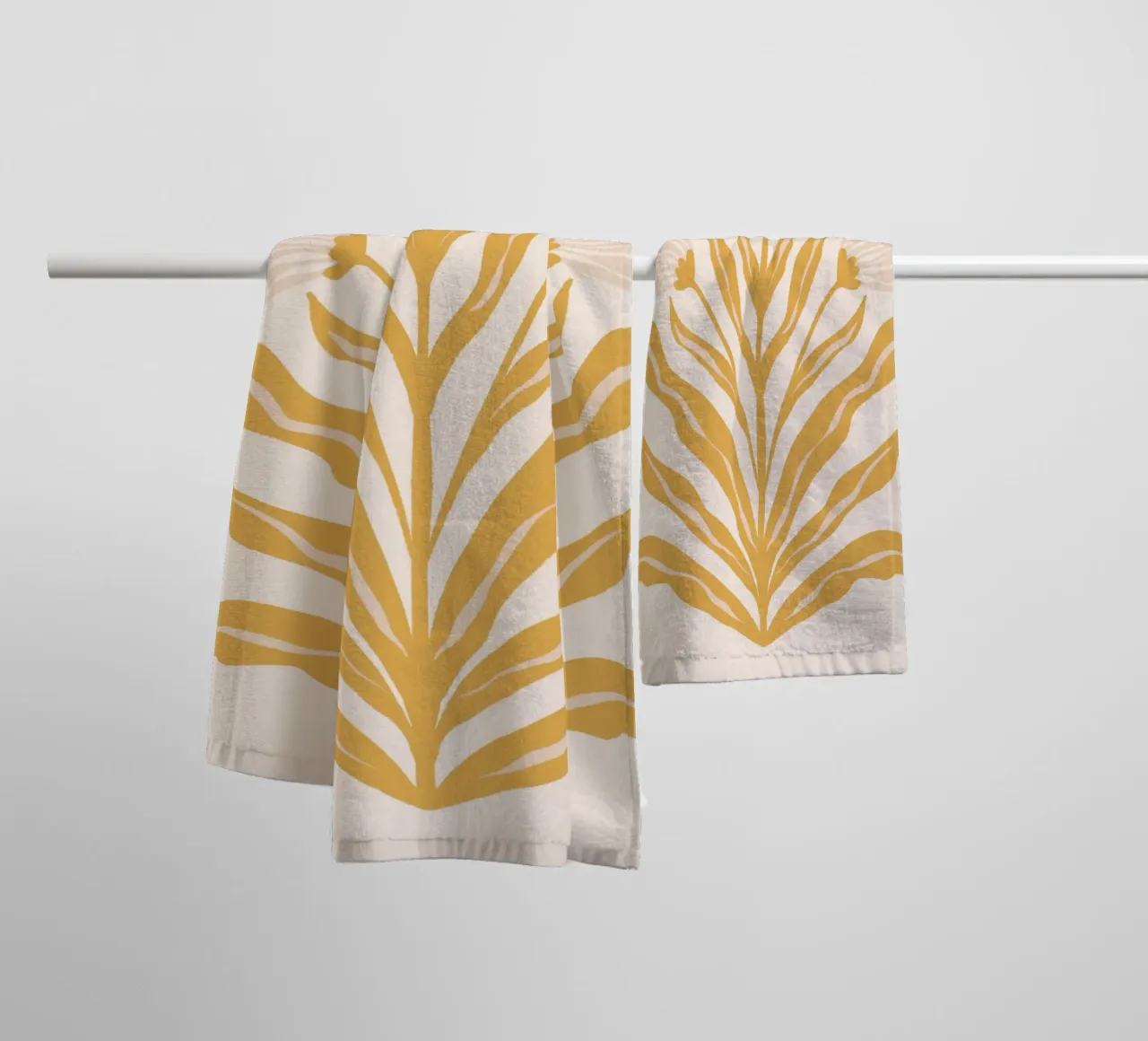 Fiori pastello simmetrici asciugamano da bagno da Wackapacka