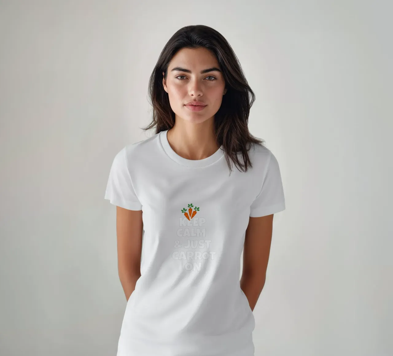 Just keep calm and carrot on t-shirt da baobabprintstore