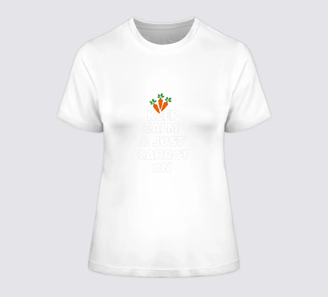 Just keep calm and carrot on t-shirt da donna da baobabprintstore