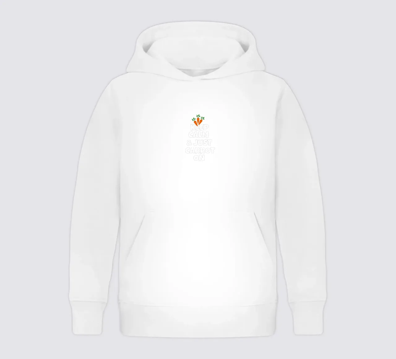 Just keep calm and carrot on felpa bambino con cappuccio da baobabprintstore