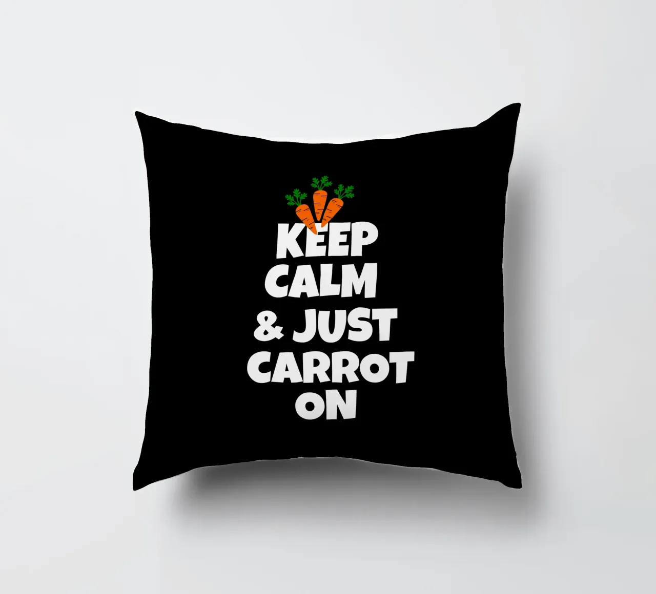 Just keep calm and carrot on cuscino da baobabprintstore
