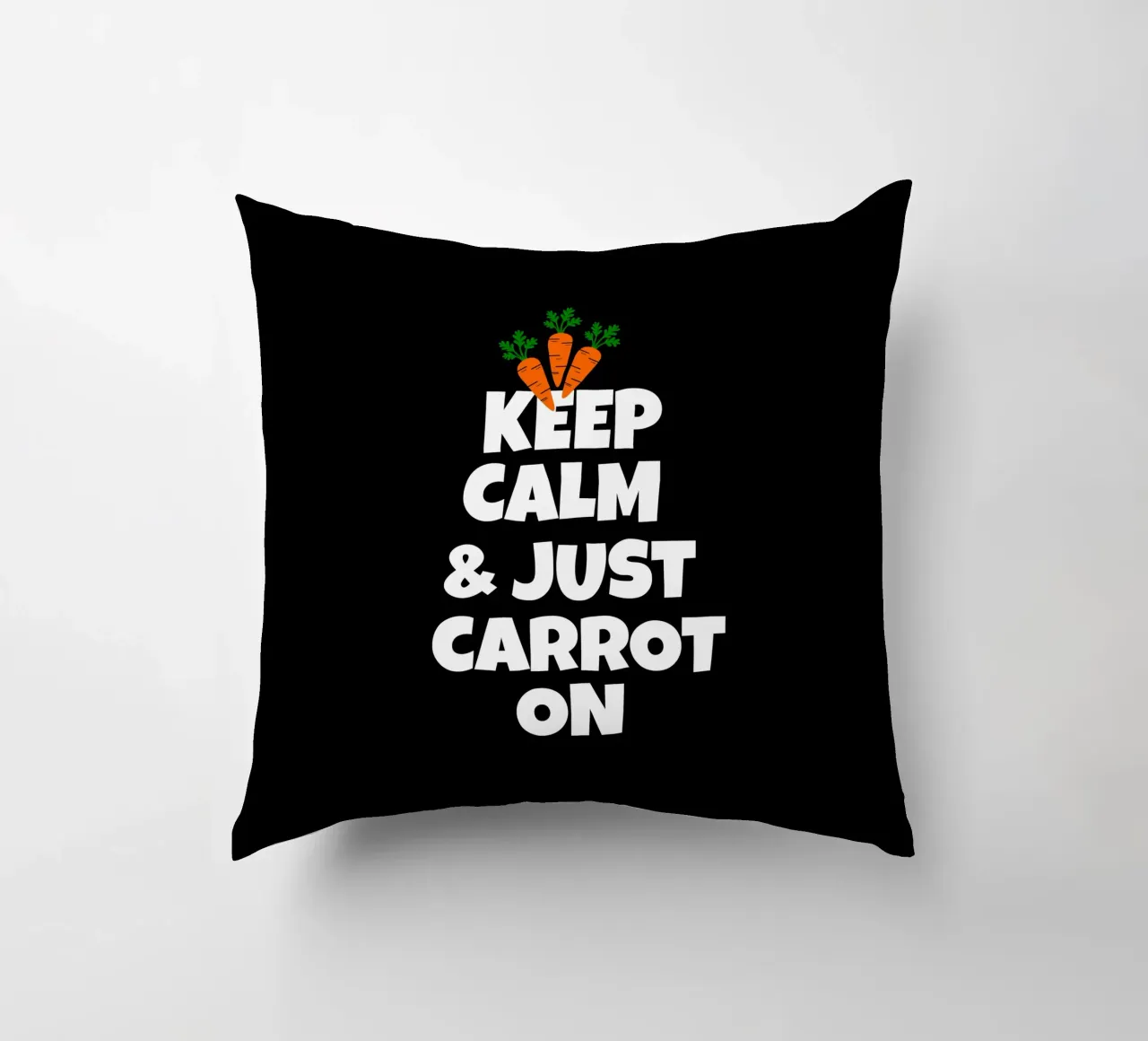 Just keep calm and carrot on cuscino da baobabprintstore