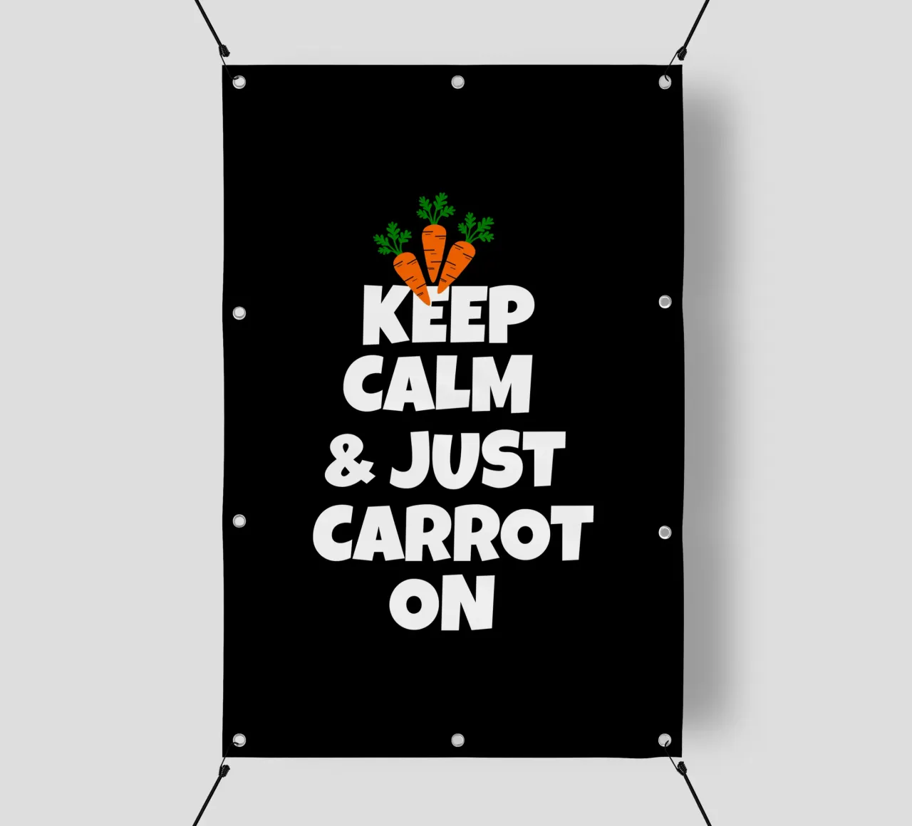 Just keep calm and carrot on telo in pvc da baobabprintstore