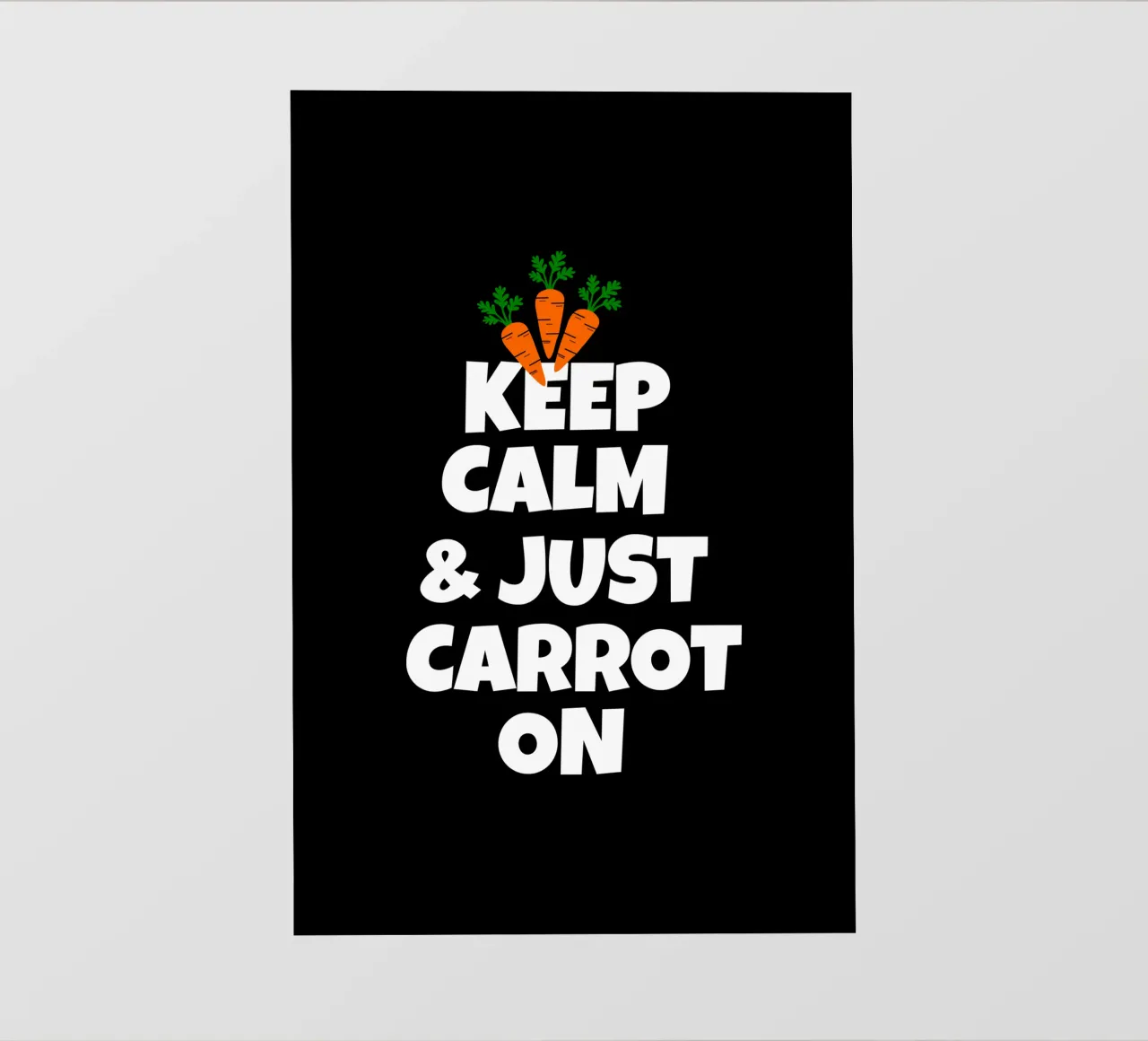 Just keep calm and carrot on telo in pvc da baobabprintstore