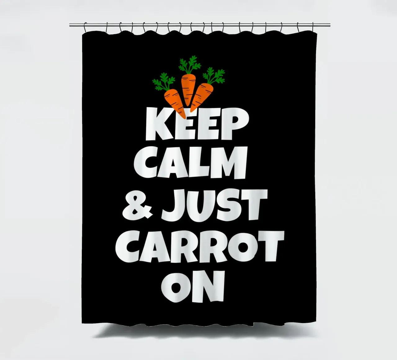 Just keep calm and carrot on tenda da doccia da baobabprintstore