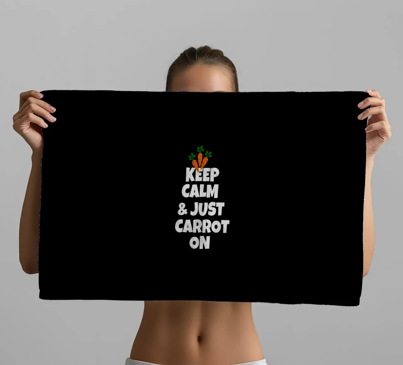 Just keep calm and carrot on asciugamano da bagno da baobabprintstore